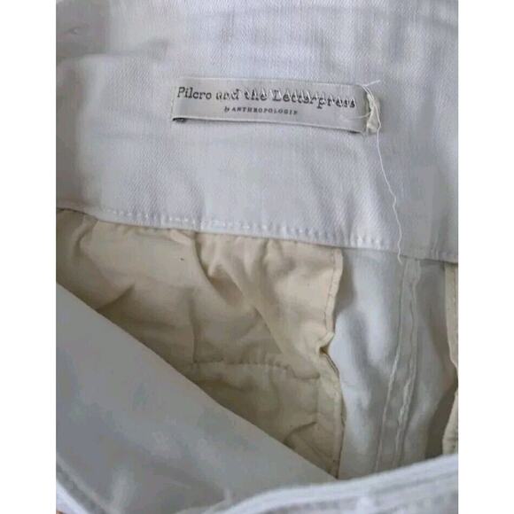 Anthropologie Pilcro Wanderer White Denim Jean Shorts Women 30 High Rise 8 - Picture 9 of 14